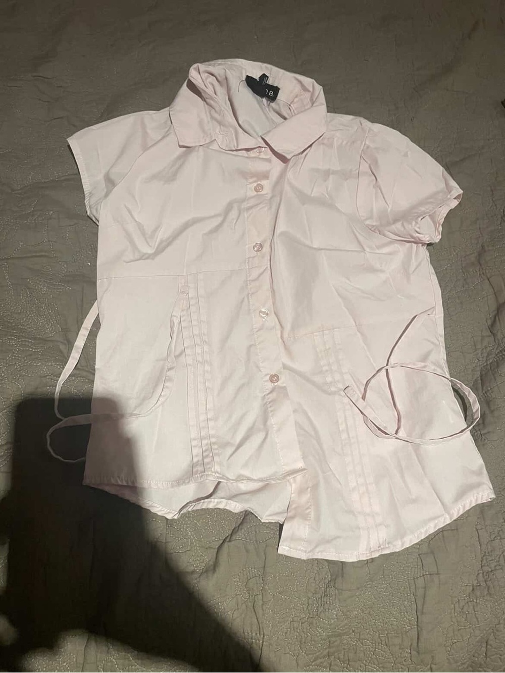 Arden B Light Pink Button-Front Top